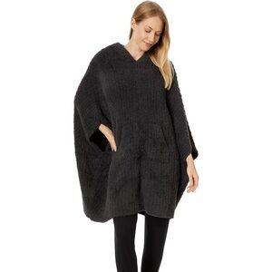 Barefoot Dream CozyChic Cozy Black Poncho NWT